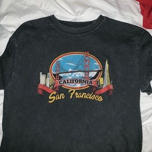 short cropped san francisco tshirt